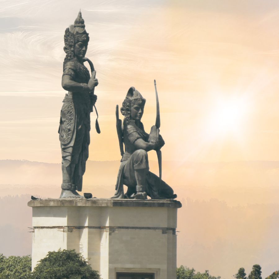 peaceful warrior statue